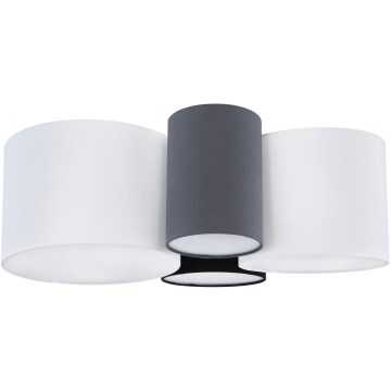 Globo 15586-4D - Φωτιστικό οροφής MAKKI 4xE27/15W/230V λευκό/γκρι/μαύρο