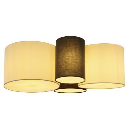 Globo 15586-4D - Φωτιστικό οροφής MAKKI 4xE27/15W/230V λευκό/γκρι/μαύρο