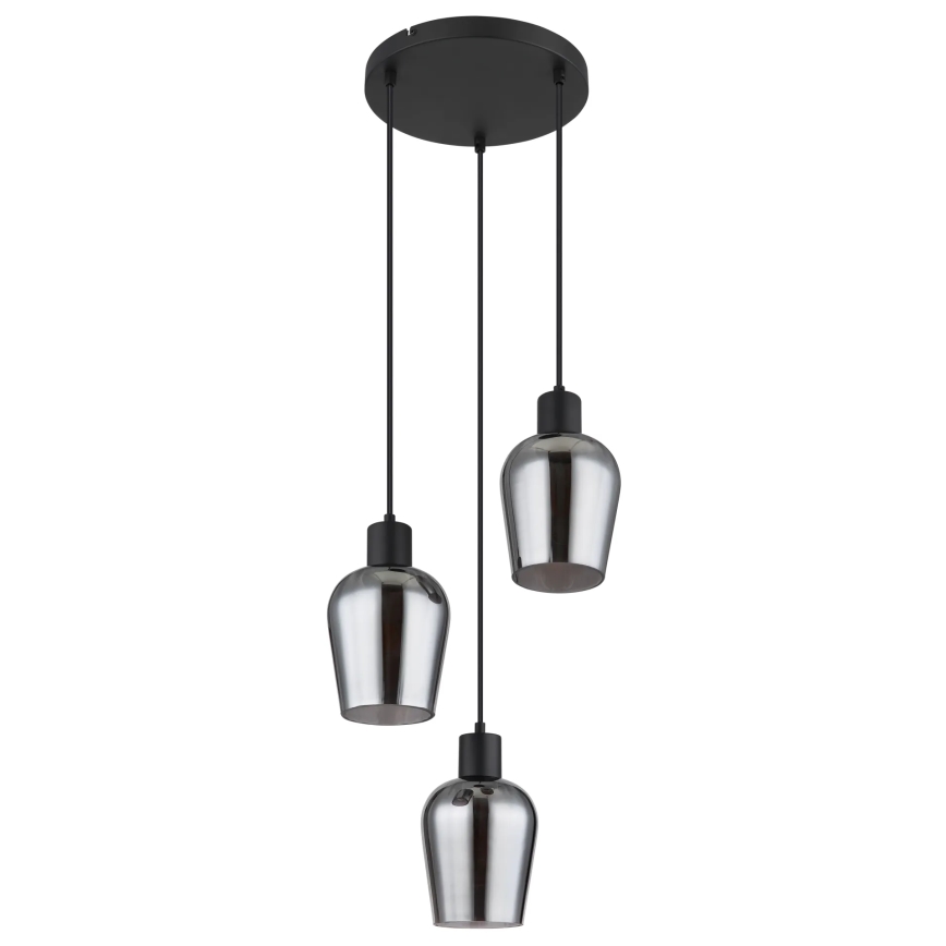 Globo - Κρεμαστό φωτιστικό οροφής 3xE27/40W/230V διάμετρος 28,5 cm μαύρο