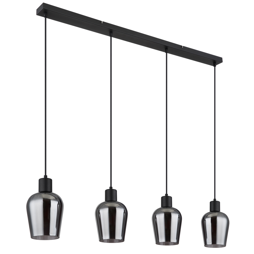 Globo - Κρεμαστό φωτιστικό οροφής 4xE27/40W/230V μαύρο