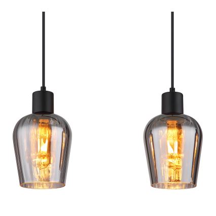 Globo - Κρεμαστό φωτιστικό οροφής 4xE27/40W/230V μαύρο