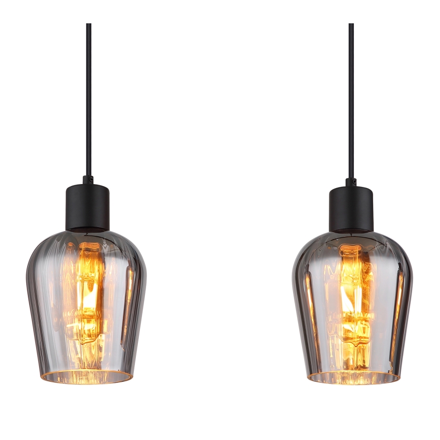 Globo - Κρεμαστό φωτιστικό οροφής 4xE27/40W/230V μαύρο