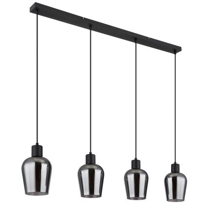 Globo - Κρεμαστό φωτιστικό οροφής 4xE27/40W/230V μαύρο