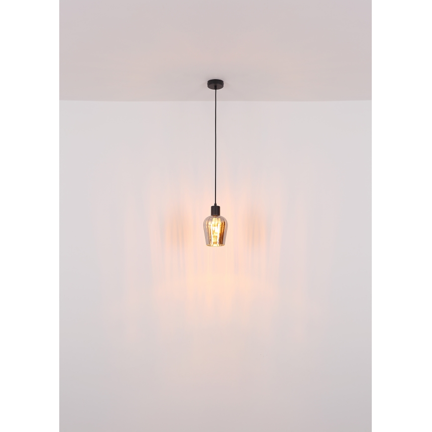 Globo - Κρεμαστό φωτιστικό οροφής 1xE27/40W/230V διάμετρος 13,5 cm μαύρο