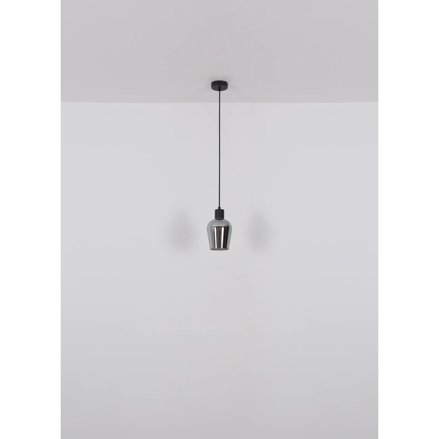 Globo - Κρεμαστό φωτιστικό οροφής 1xE27/40W/230V διάμετρος 13,5 cm μαύρο