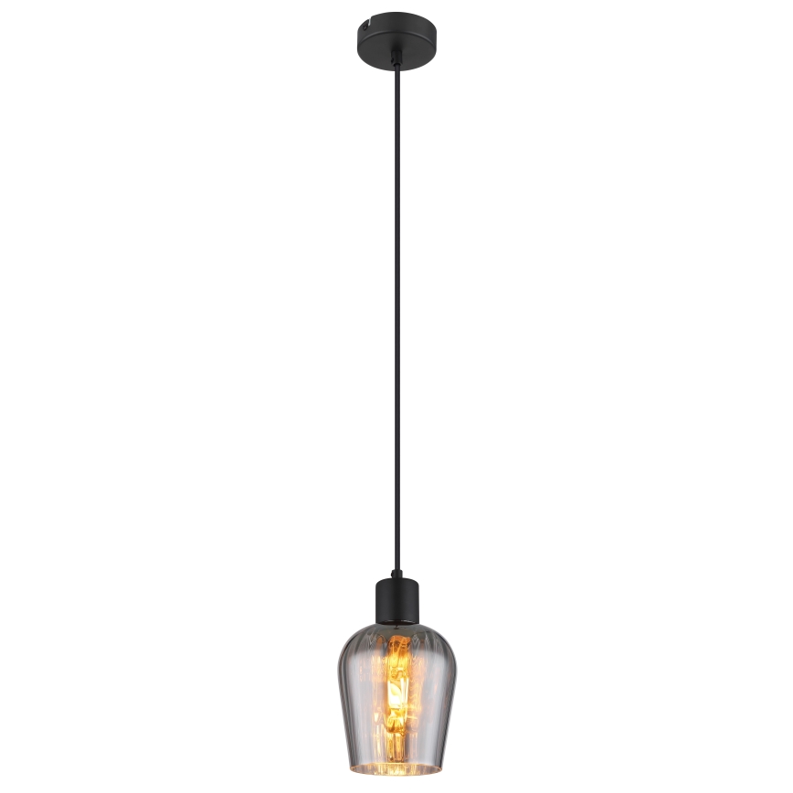 Globo - Κρεμαστό φωτιστικό οροφής 1xE27/40W/230V διάμετρος 13,5 cm μαύρο