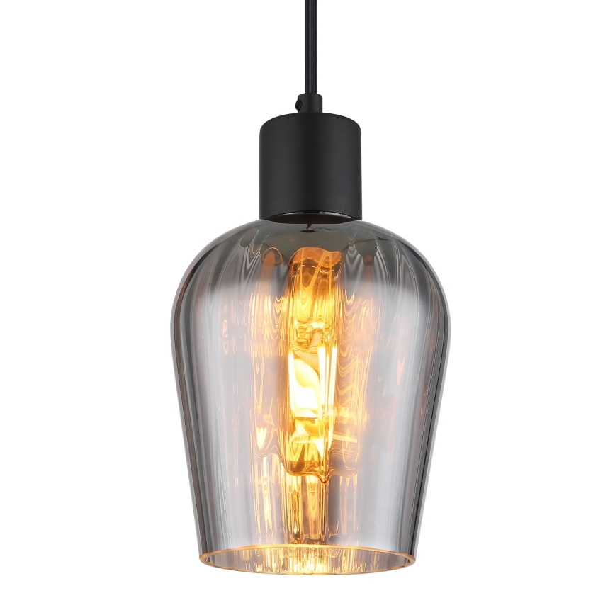 Globo - Κρεμαστό φωτιστικό οροφής 1xE27/40W/230V διάμετρος 13,5 cm μαύρο