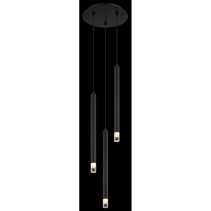 Globo - Κρεμαστό φωτιστικό οροφής 3xG9/4W/230V διάμετρος 24 cm μαύρο
