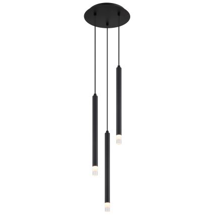 Globo - Κρεμαστό φωτιστικό οροφής 3xG9/4W/230V διάμετρος 24 cm μαύρο