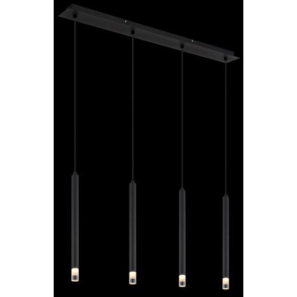 Globo - Κρεμαστό φωτιστικό οροφής 4xG9/4W/230V μαύρο