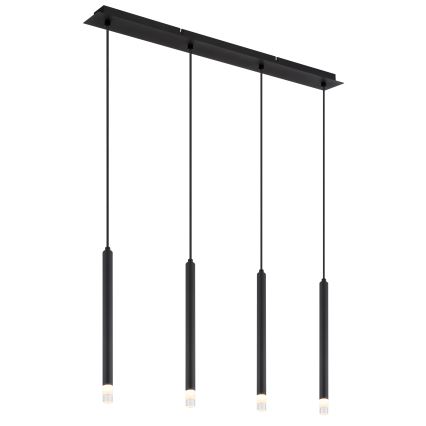 Globo - Κρεμαστό φωτιστικό οροφής 4xG9/4W/230V μαύρο
