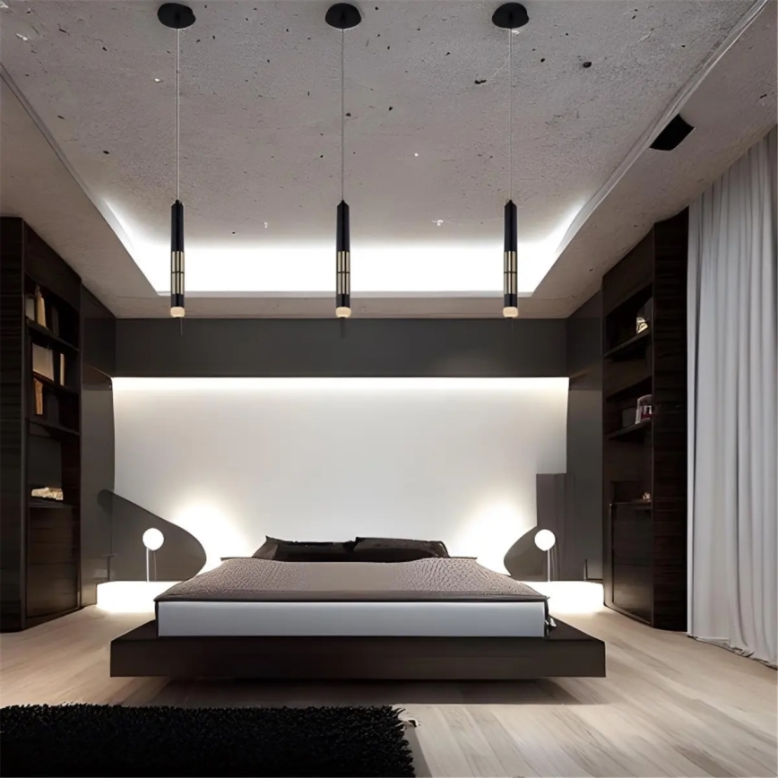 Globo 15630H - Κρεμαστό LED φωτιστικό σε καλώδιο PENNY LED/12W/230V 3000K μαύρο