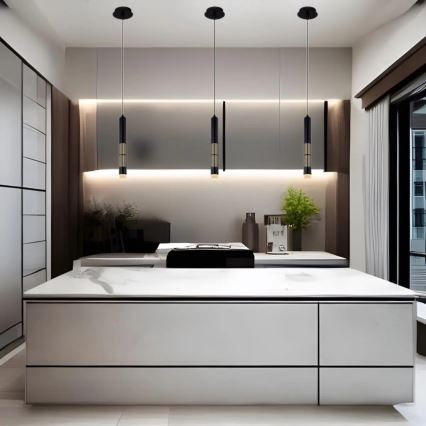 Globo 15630H - Κρεμαστό LED φωτιστικό σε καλώδιο PENNY LED/12W/230V 3000K μαύρο