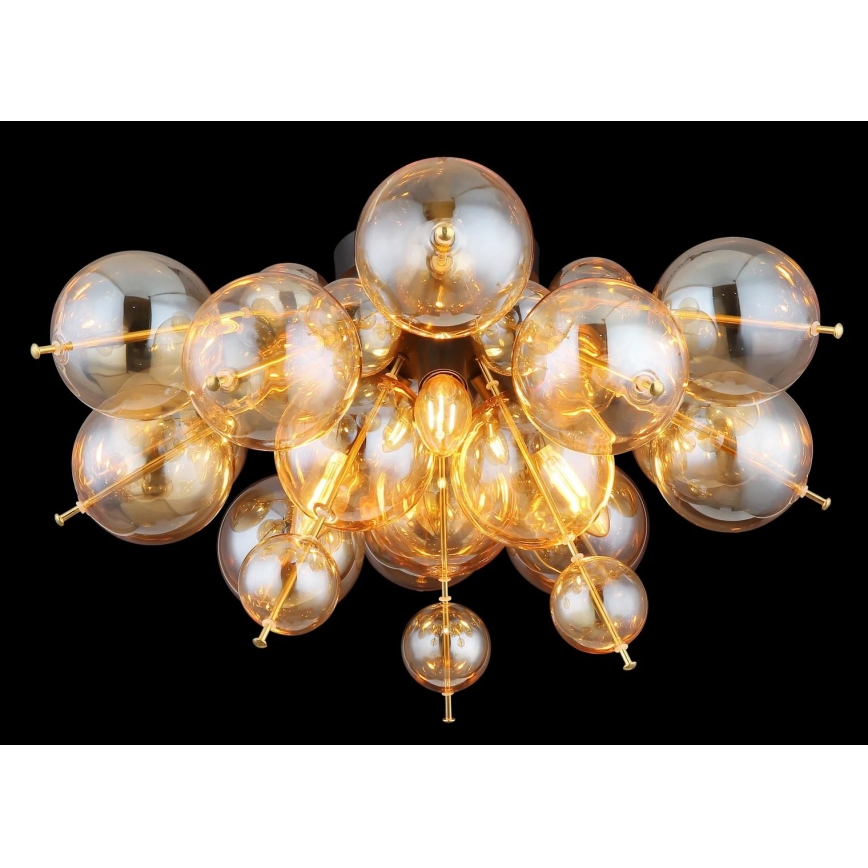 Globo - Πλαφονιέρα οροφής 3xE14/25W/230V διάμετρος 55 cm χρυσό