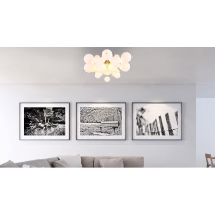 Globo - Πλαφονιέρα οροφής 3xE14/25W/230V διάμετρος 55 cm λευκό