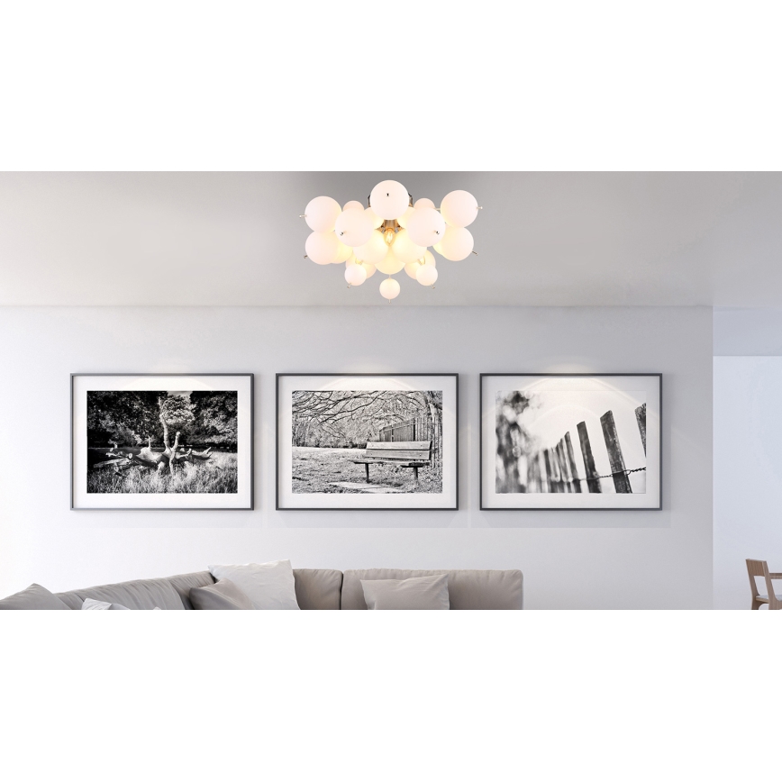 Globo - Πλαφονιέρα οροφής 3xE14/25W/230V διάμετρος 55 cm λευκό