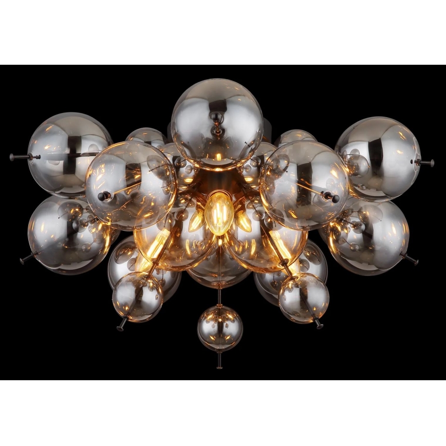 Globo - Πλαφονιέρα οροφής 3xE14/25W/230V διάμετρος 55 cm μαύρο