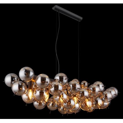 Globo - Κρεμαστό φωτιστικό με καλώδιο 6xE14/25W/230V μαύρο