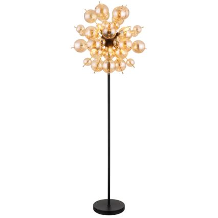 Globo - Επιδαπέδιο φωτιστικό 6xE14/25W/230V καφέ/φιμέ