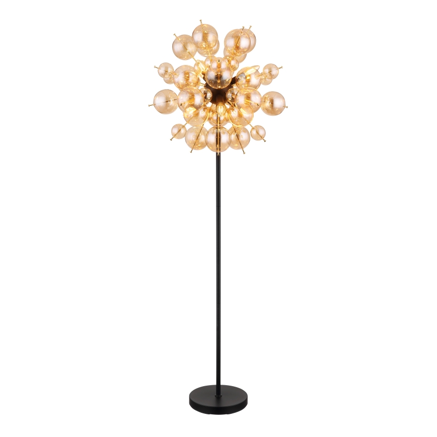 Globo - Επιδαπέδιο φωτιστικό 6xE14/25W/230V καφέ/φιμέ