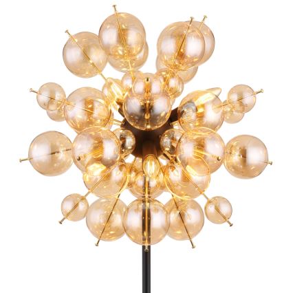 Globo - Επιδαπέδιο φωτιστικό 6xE14/25W/230V καφέ/φιμέ