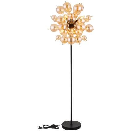 Globo - Επιδαπέδιο φωτιστικό 6xE14/25W/230V καφέ/φιμέ