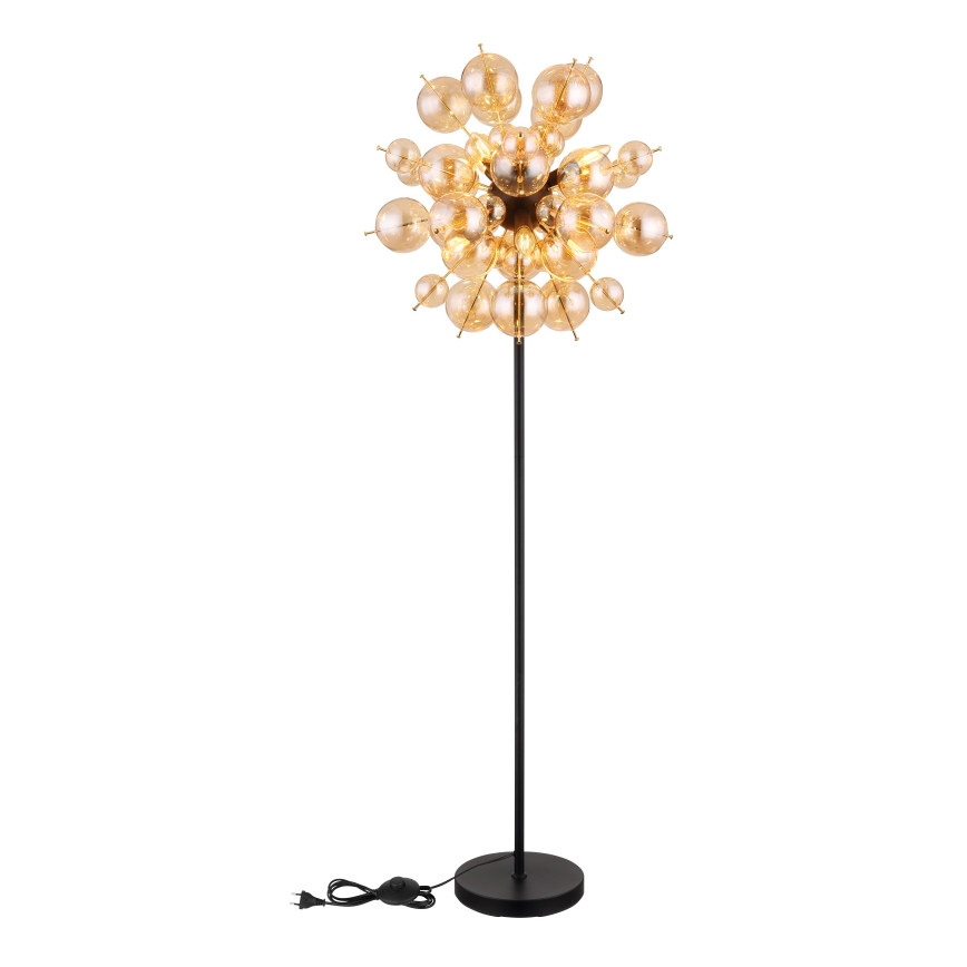 Globo - Επιδαπέδιο φωτιστικό 6xE14/25W/230V καφέ/φιμέ