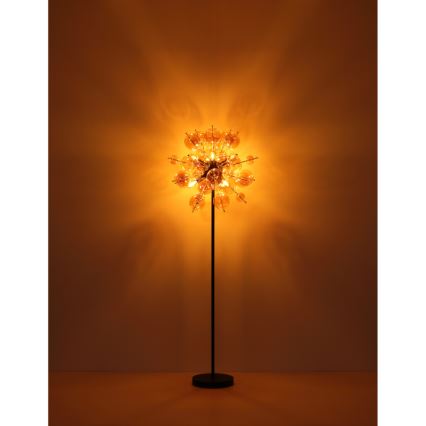 Globo - Επιδαπέδιο φωτιστικό 6xE14/25W/230V καφέ/φιμέ