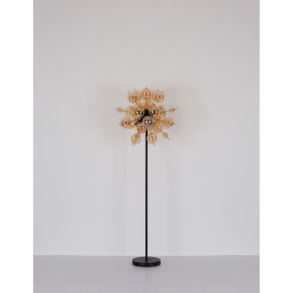 Globo - Επιδαπέδιο φωτιστικό 6xE14/25W/230V καφέ/φιμέ