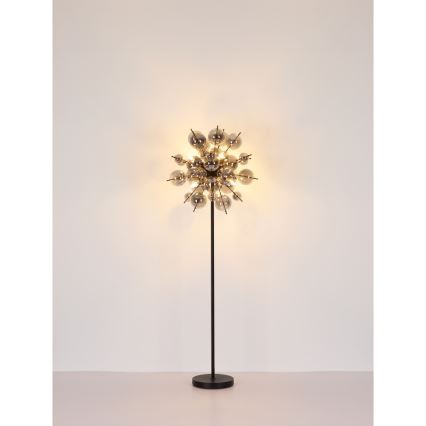 Globo - Επιδαπέδιο φωτιστικό 6xE14/25W/230V μαύρο/φιμέ