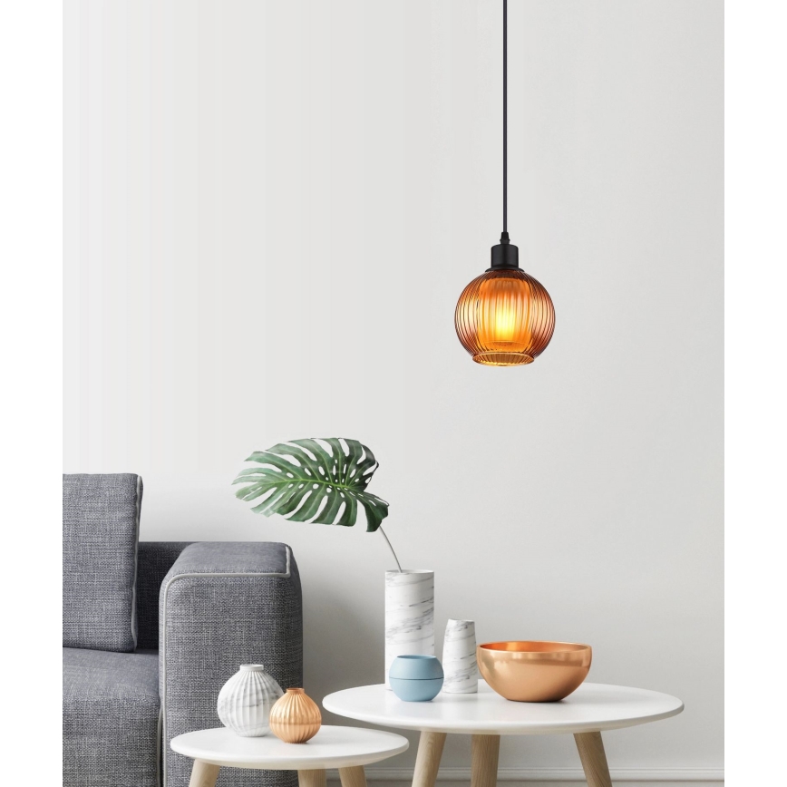 Globo - Κρεμαστό φωτιστικό οροφής 1xE27/25W/230V διάμετρος 15 cm χαλκός