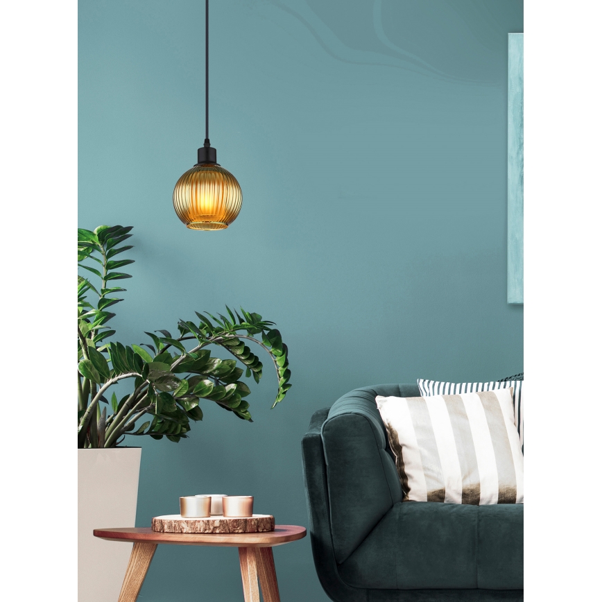 Globo - Κρεμαστό φωτιστικό οροφής 1xE27/25W/230V διάμετρος 15 cm πράσινο