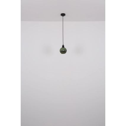 Globo - Κρεμαστό φωτιστικό οροφής 1xE27/25W/230V διάμετρος 15 cm πράσινο