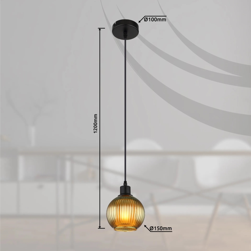 Globo - Κρεμαστό φωτιστικό οροφής 1xE27/25W/230V διάμετρος 15 cm πράσινο