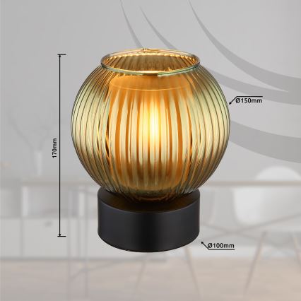 Globo - Eπιτραπέζιο φωτιστικό 1xE27/25W/230V διάμετρος 15 cm πράσινο