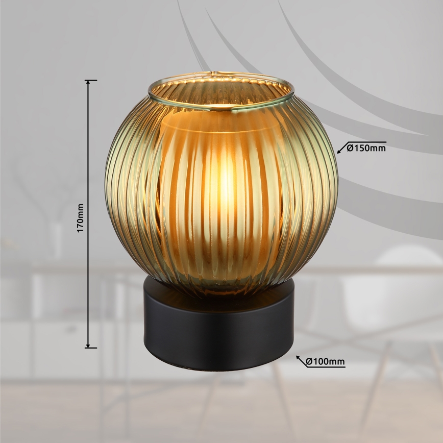 Globo - Eπιτραπέζιο φωτιστικό 1xE27/25W/230V διάμετρος 15 cm πράσινο
