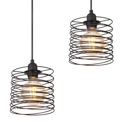 Globo 15640-4H - Κρεμαστό φωτιστικό με καλώδιο TILLY 4xE27/60W/230V, μαύρο