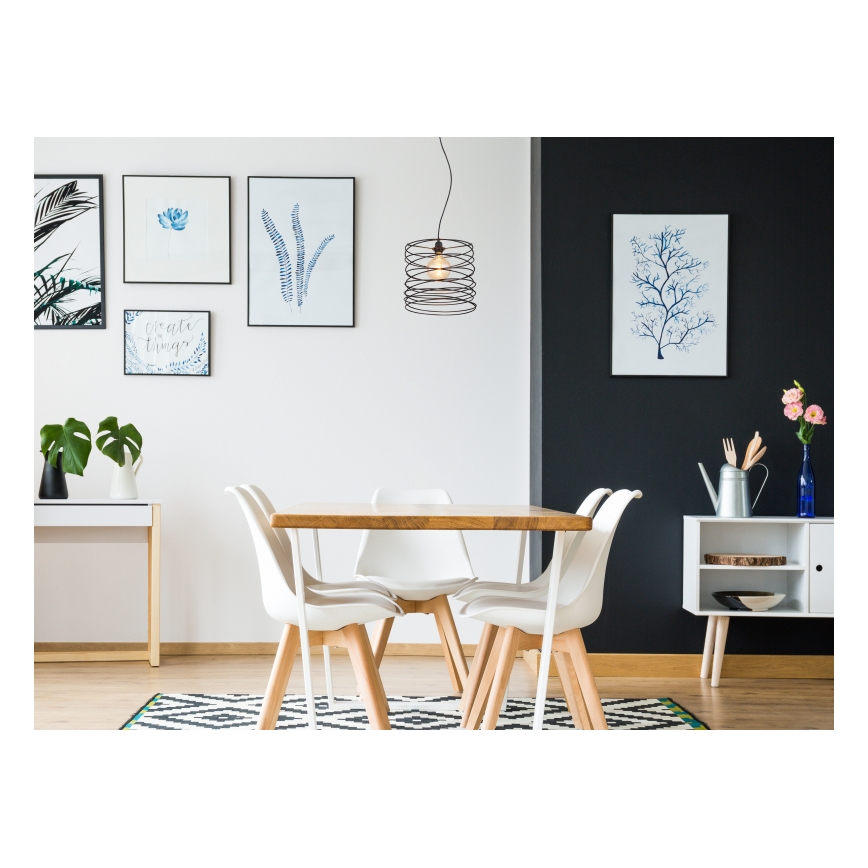 Globo 15640H - Κρεμαστό φωτιστικό με καλώδιο TILLY 1xE27/60W/230V μαύρο