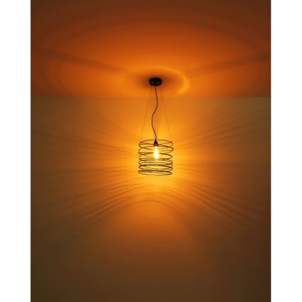 Globo 15640H - Κρεμαστό φωτιστικό με καλώδιο TILLY 1xE27/60W/230V μαύρο