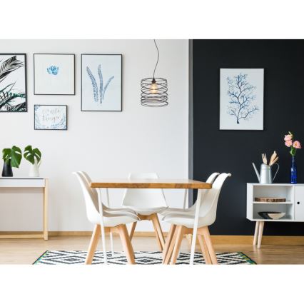 Globo 15640H - Κρεμαστό φωτιστικό με καλώδιο TILLY 1xE27/60W/230V μαύρο
