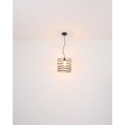 Globo 15640H - Κρεμαστό φωτιστικό με καλώδιο TILLY 1xE27/60W/230V μαύρο