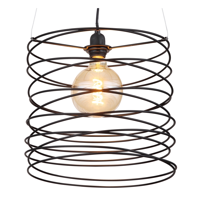 Globo 15640H - Κρεμαστό φωτιστικό με καλώδιο TILLY 1xE27/60W/230V μαύρο