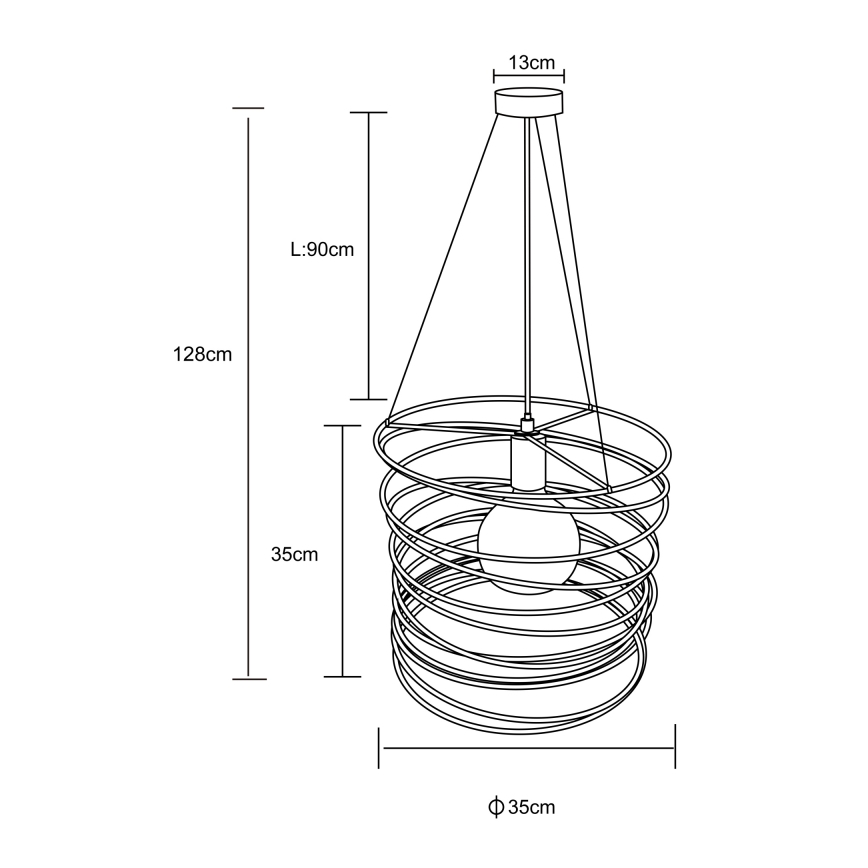 Globo 15640H - Κρεμαστό φωτιστικό με καλώδιο TILLY 1xE27/60W/230V μαύρο