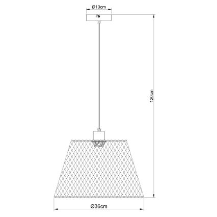 Globo - Κρεμαστό φωτιστικό οροφής 1xE27/40W/230V διάμετρος 36 cm