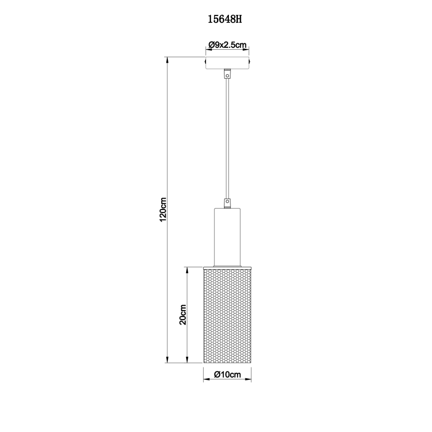 Globo - Κρεμαστό φωτιστικό οροφής 1xE27/60W/230V μαύρο