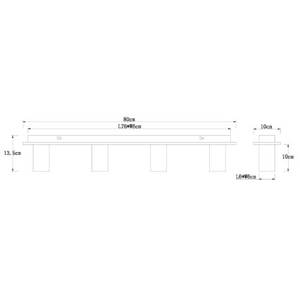 Globo 15655-4D - Φωτιστικό οροφής ERNA 4xE27/60W/230V