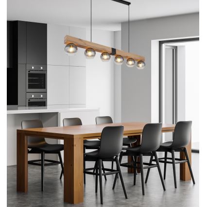 Globo - Κρεμαστό φωτιστικό με καλώδιο 6xE27/40W/230V