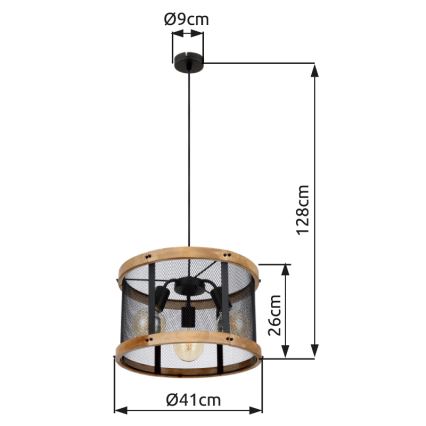 Globo - Κρεμαστό φωτιστικό οροφής 3xE27/40W/230V διάμετρος 40 cm