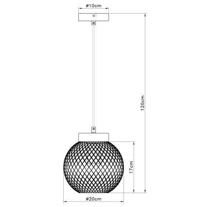 Globo - Πολύφωτο με συρματόσχοινο 1xE27/60W/230V