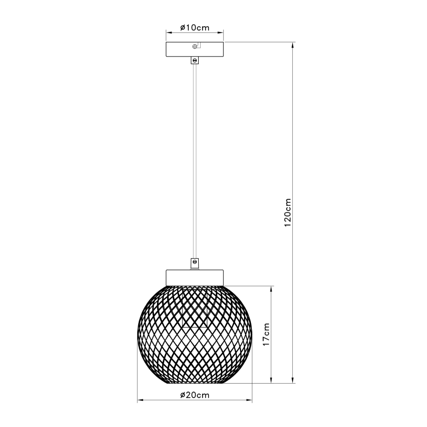 Globo - Πολύφωτο με συρματόσχοινο 1xE27/60W/230V